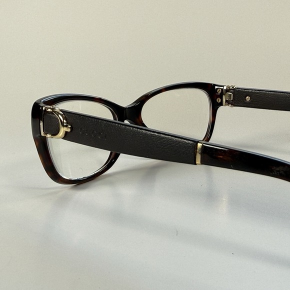 Gucci GG 3639 OXW Eyeglasses Frames Only Havana/Leather/Gold Buckle 53-16-135‎ - Picture 3 of 16